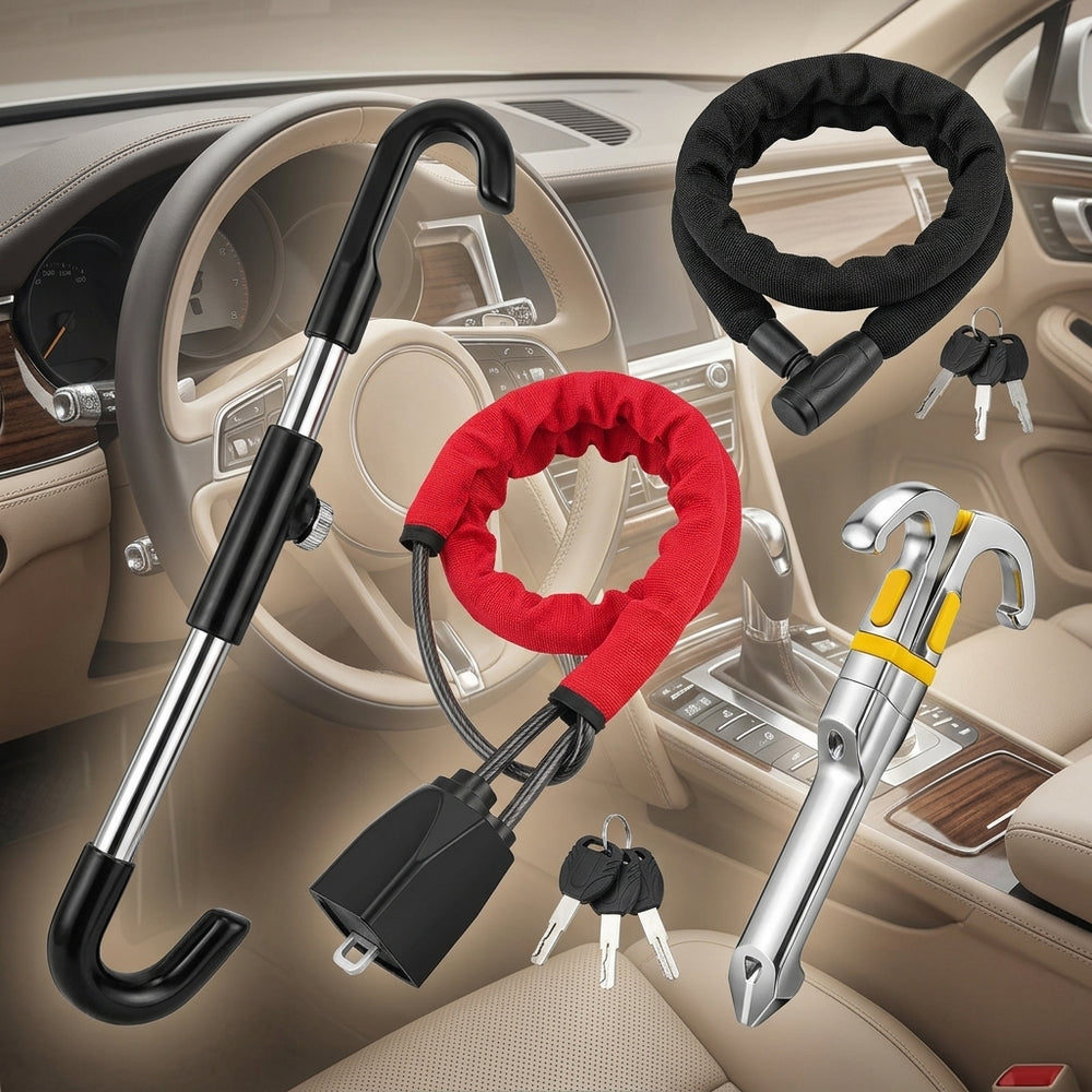 Heavy-Duty Steering Wheel Locks