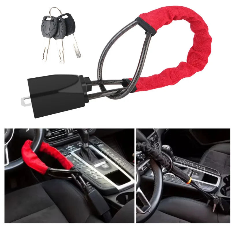 Antivol Volant Voiture - Verrouillage par Ceinture de Sécurité