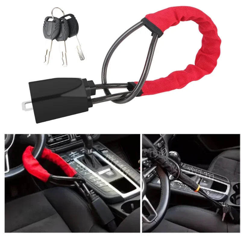 Antivol Volant Voiture - Verrouillage par Ceinture de Sécurité