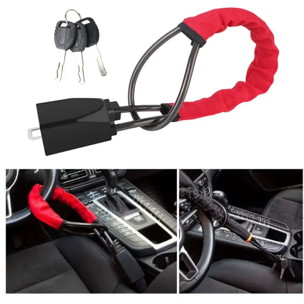 Antivol Volant Voiture - Verrouillage par Ceinture de Sécurité